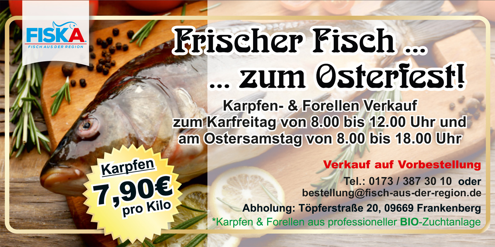 Fiska Fischverkauf für Chemnitz und Umgebung Ostern