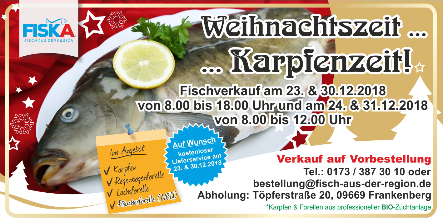 Fiska Fischverkauf für Chemnitz und Umgebung Weihnachten